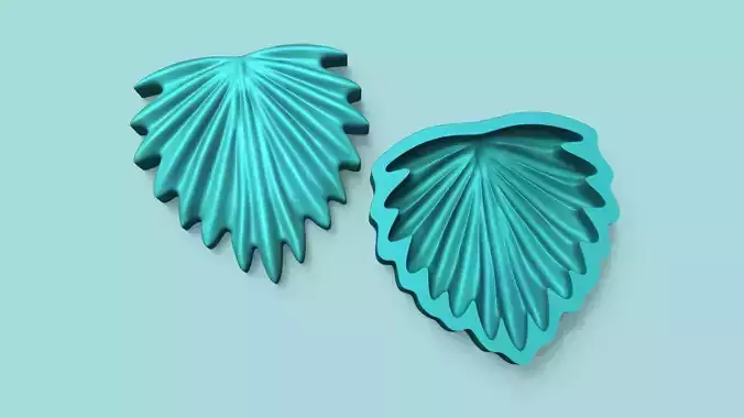 Chinese Fan Palm Leaf - Silicone Mold Maker - Template 3D print model