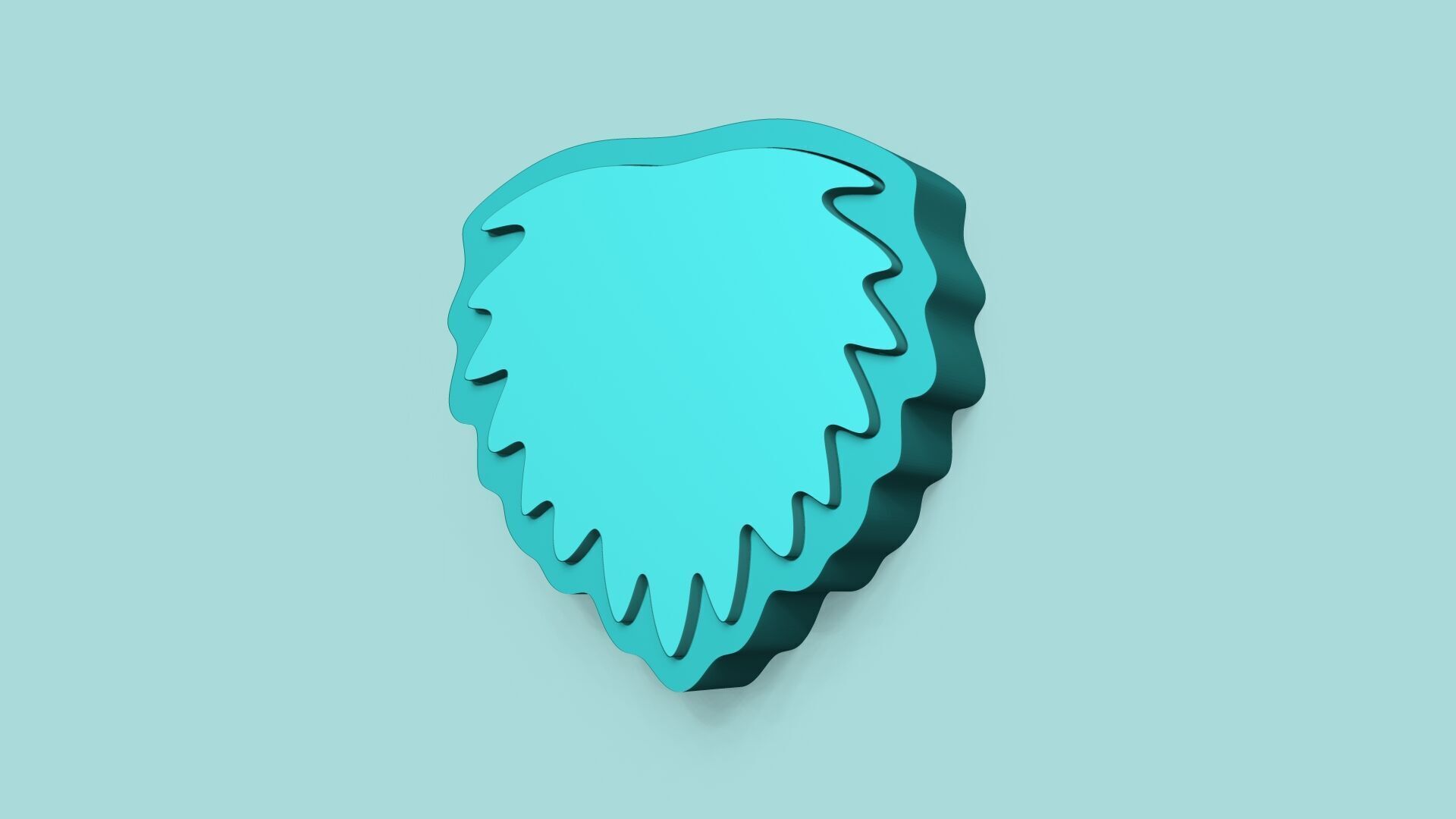 Chinese Fan Palm Leaf - Silicone Mold Maker - Template 3D print model_7