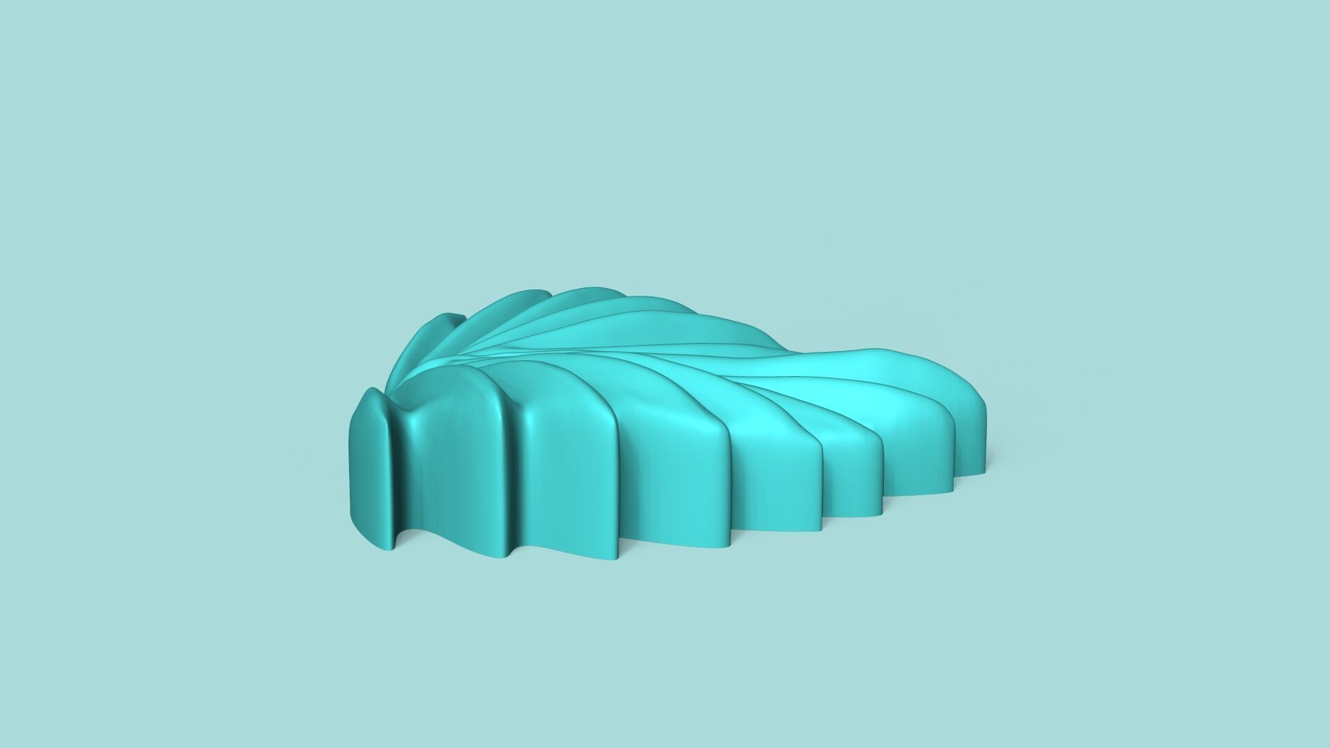 Chinese Fan Palm Leaf - Silicone Mold Maker - Template 3D print model_4