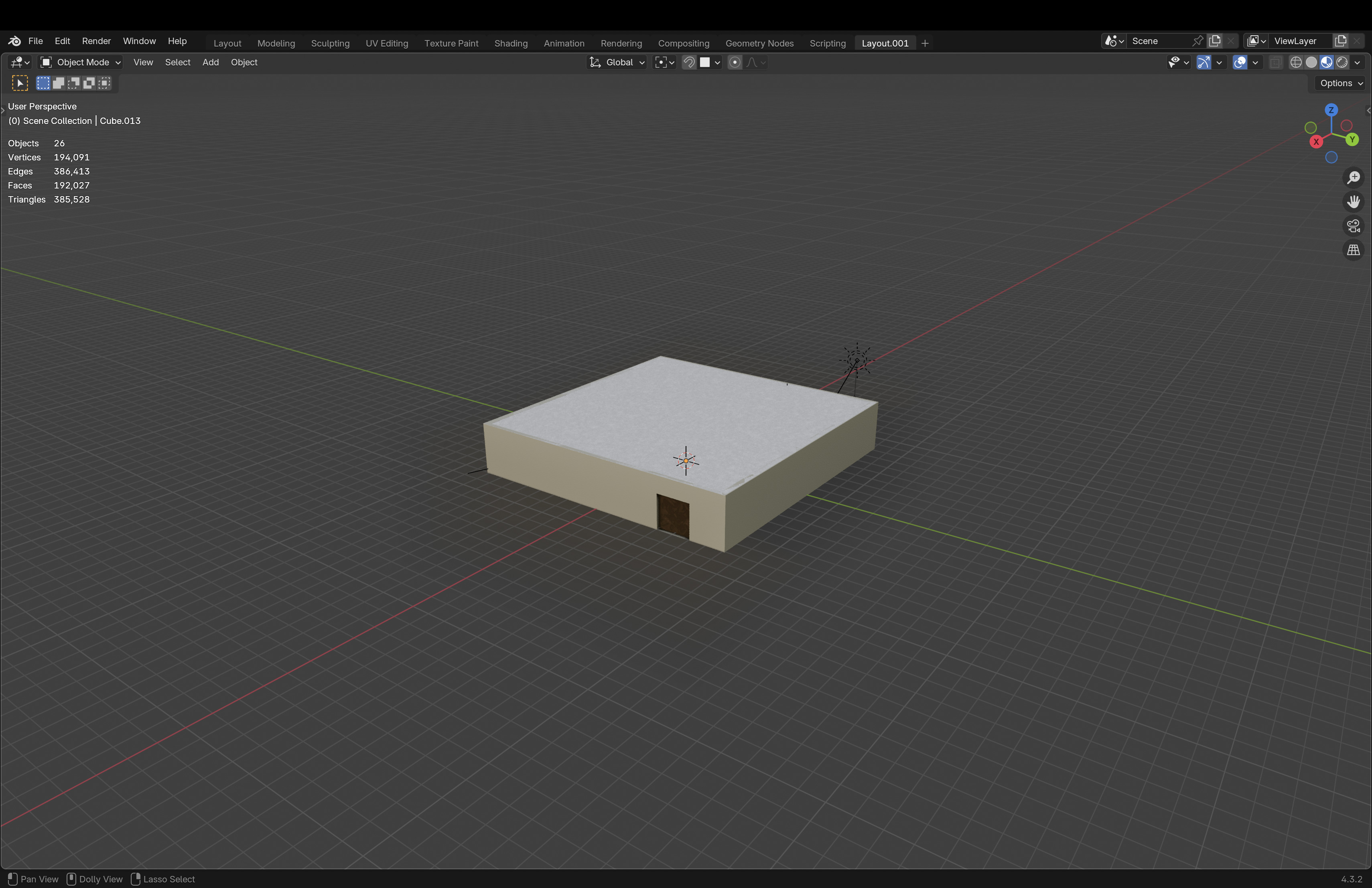 Classroom Low-poly 3D model_8