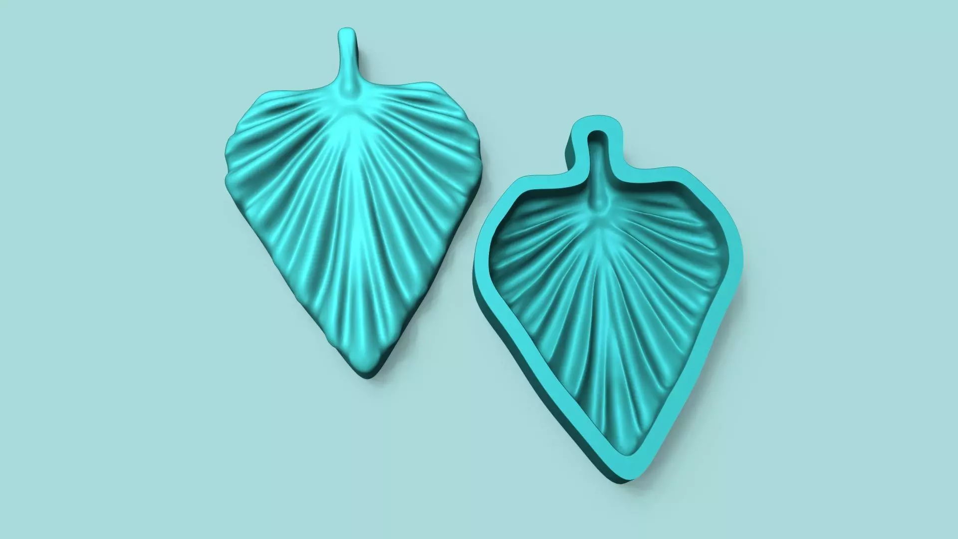 Begonia Violet Leaf - Silicone Mold Maker - Template 3D print model_0