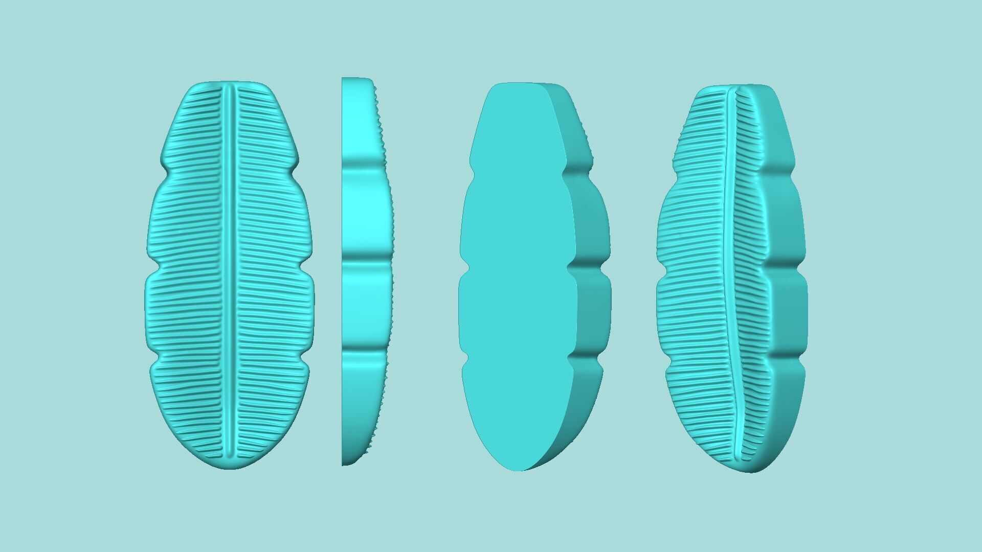 Banana Leaf - Silicone Mold Maker - Template 3D print model_1