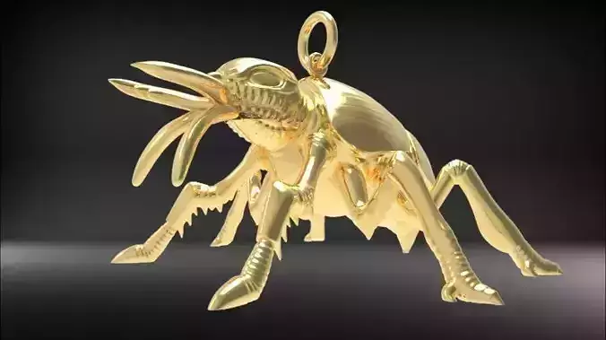 Beetle pendant necklace charm jewelry 3D print model