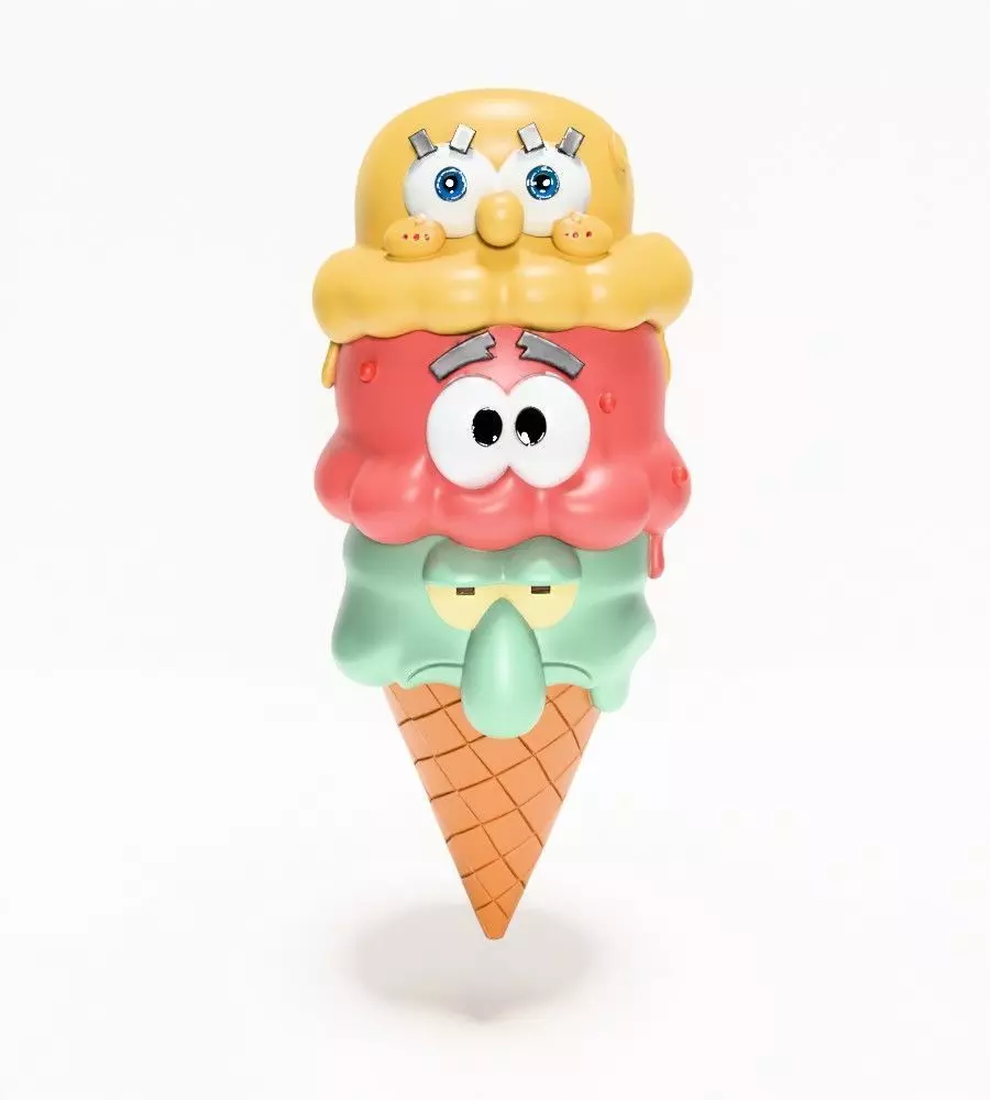 SpongeBob SquarePants Patrick and Squidward Ice Cream toy 3D print model_22