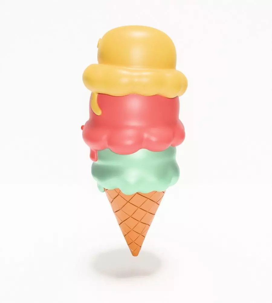 SpongeBob SquarePants Patrick and Squidward Ice Cream toy 3D print model_10