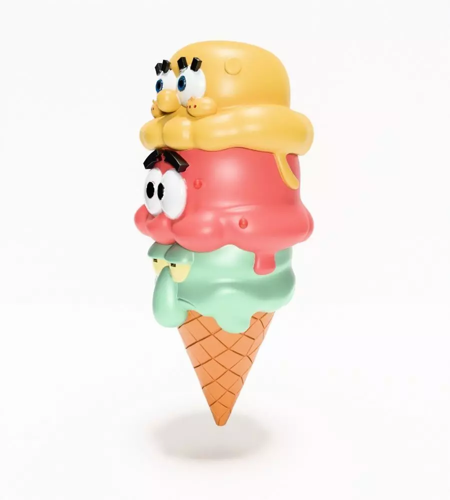 SpongeBob SquarePants Patrick and Squidward Ice Cream toy 3D print model_4
