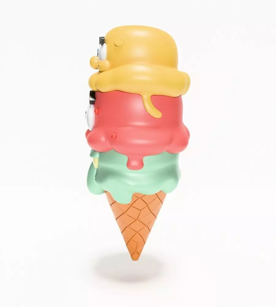 SpongeBob SquarePants Patrick and Squidward Ice Cream toy 3D print model_6