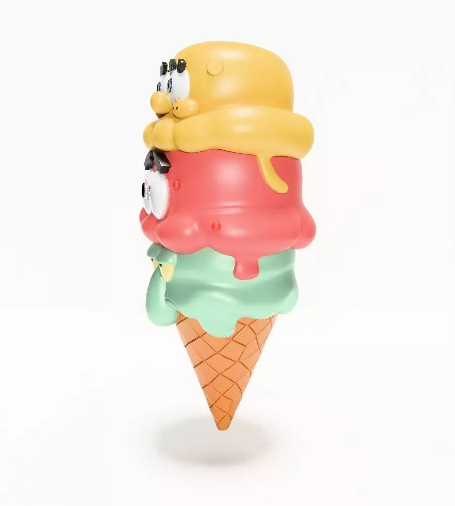 SpongeBob SquarePants Patrick and Squidward Ice Cream toy 3D print model_5