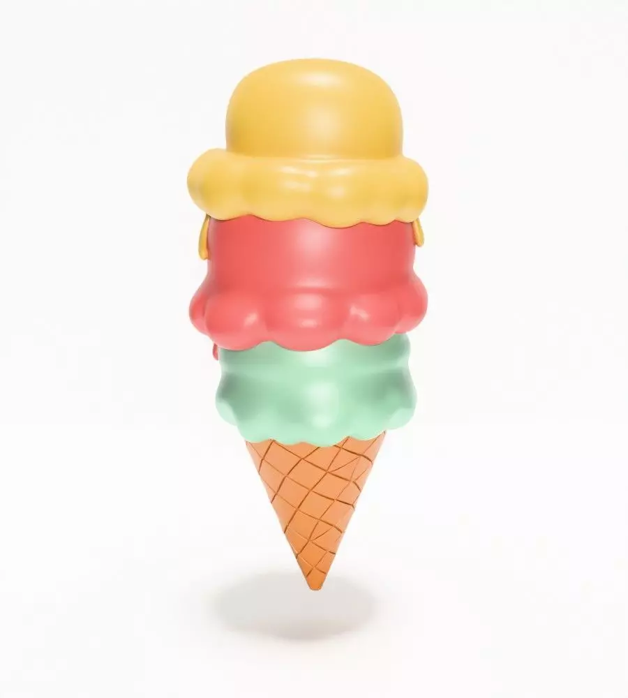 SpongeBob SquarePants Patrick and Squidward Ice Cream toy 3D print model_12