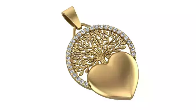 Tree of Life Heart Pendant