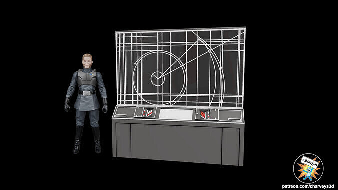 Star Wars Imperial Tactical Screen for 4 and 6 figures 3D print model