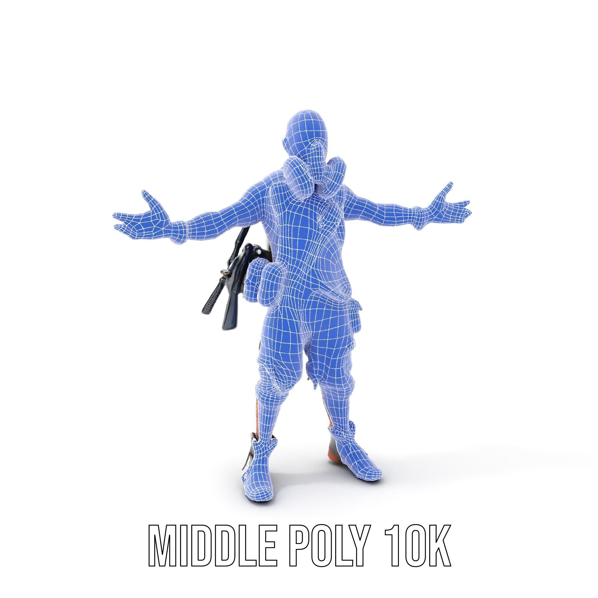 Apocalypse Survivor Rigged and Animated Character Model Low-poly 3D model_23