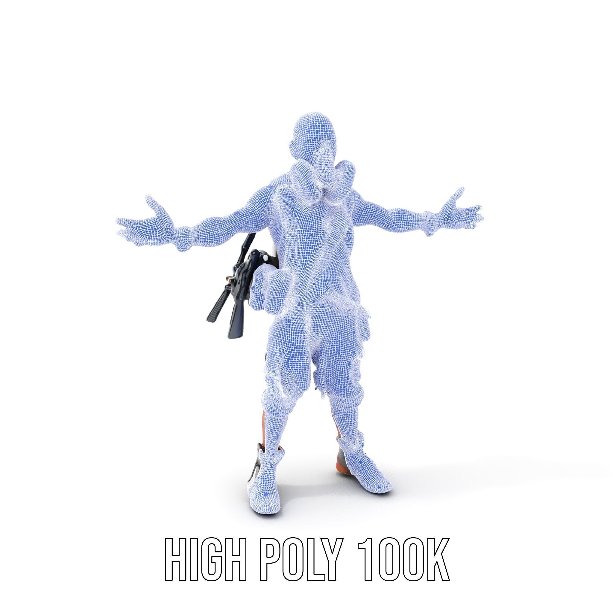 Apocalypse Survivor Rigged and Animated Character Model Low-poly 3D model_5