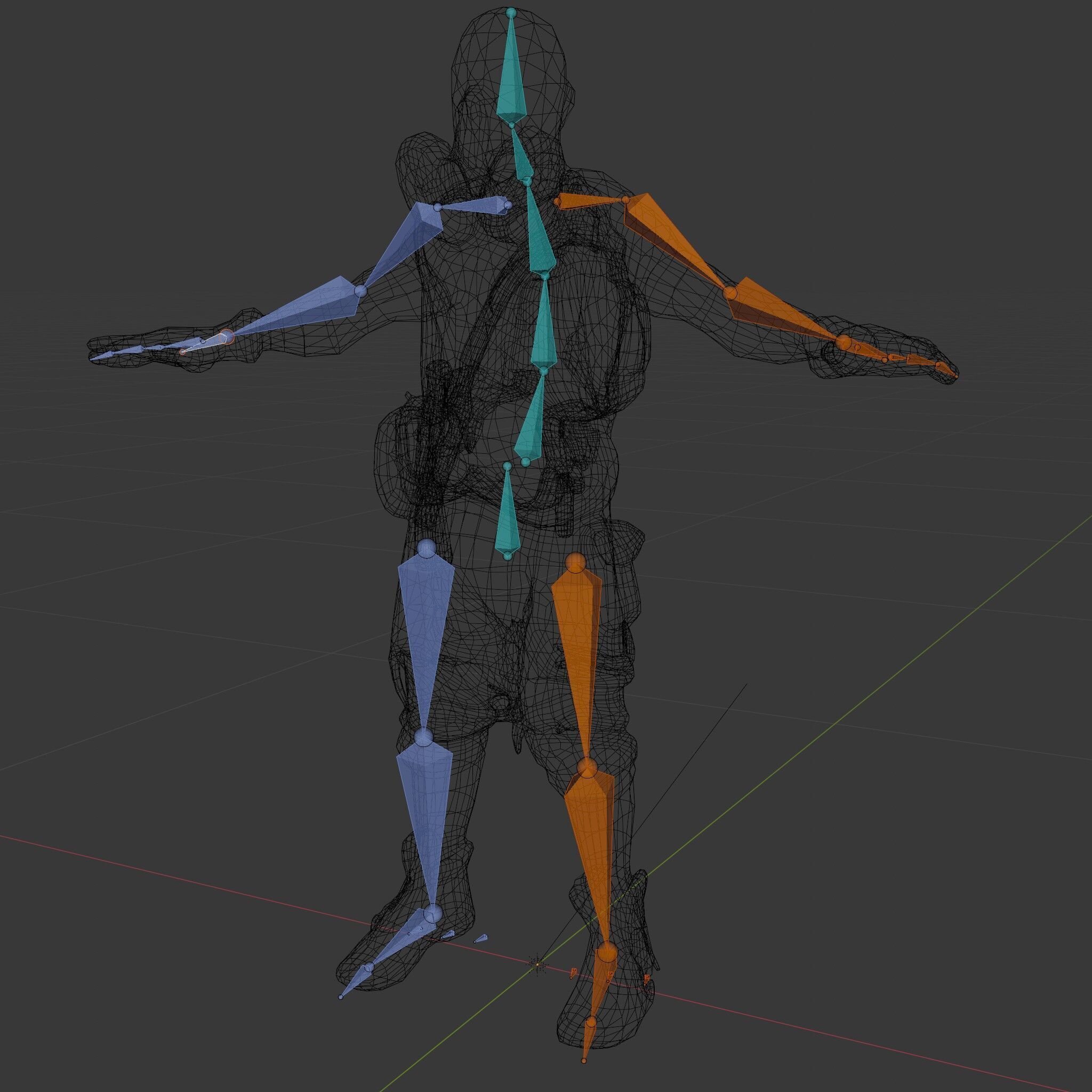 Apocalypse Survivor Rigged and Animated Character Model Low-poly 3D model_7