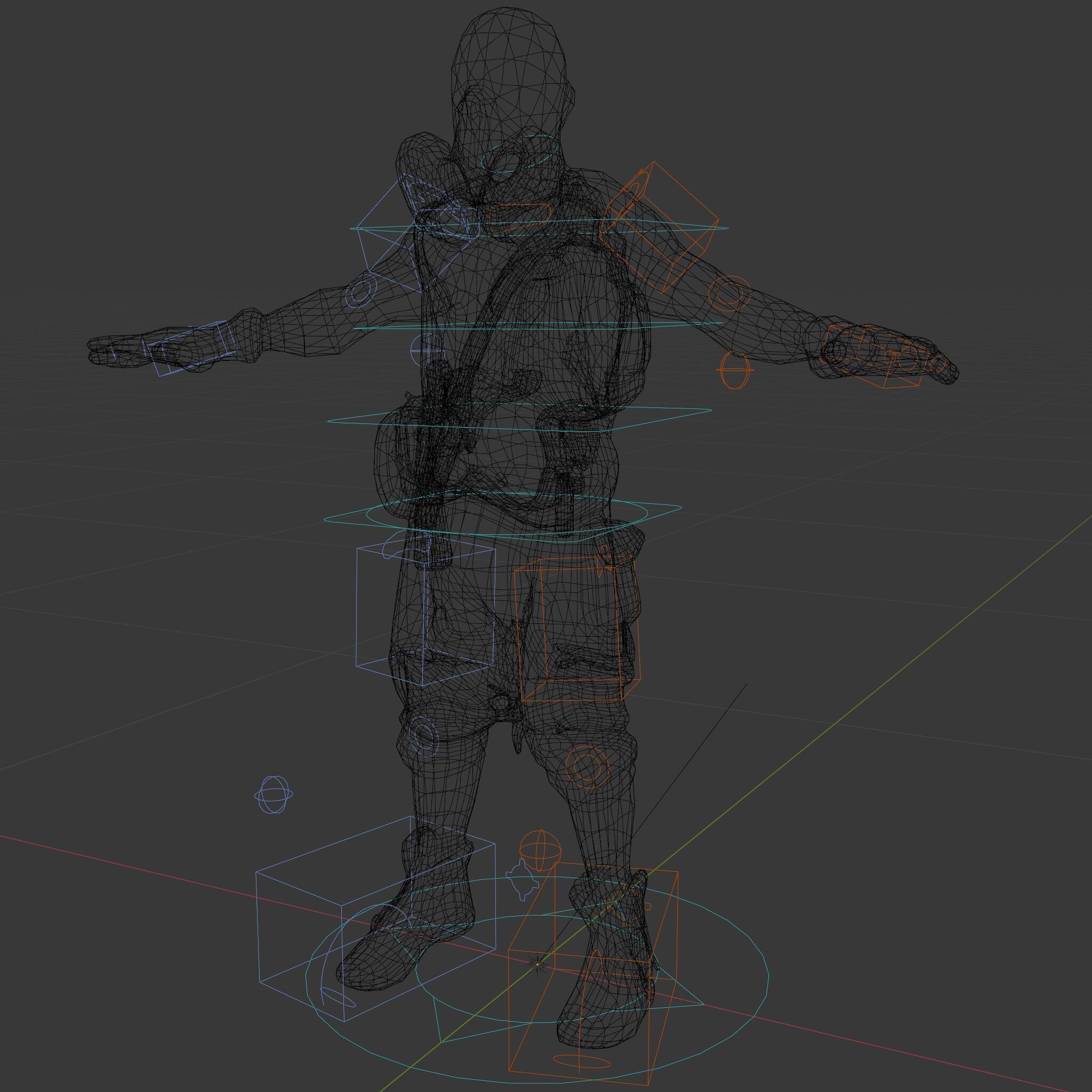 Apocalypse Survivor Rigged and Animated Character Model Low-poly 3D model_10
