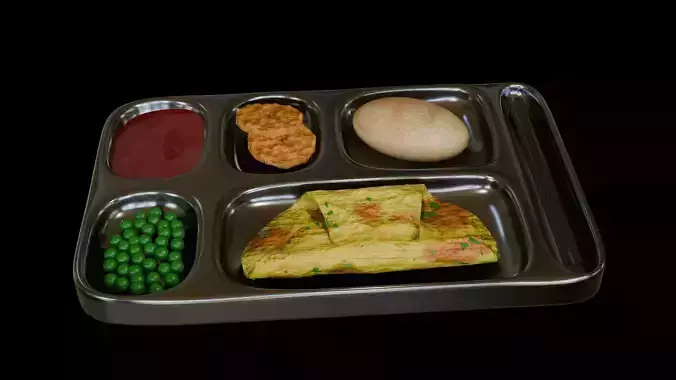 Omelette food tray