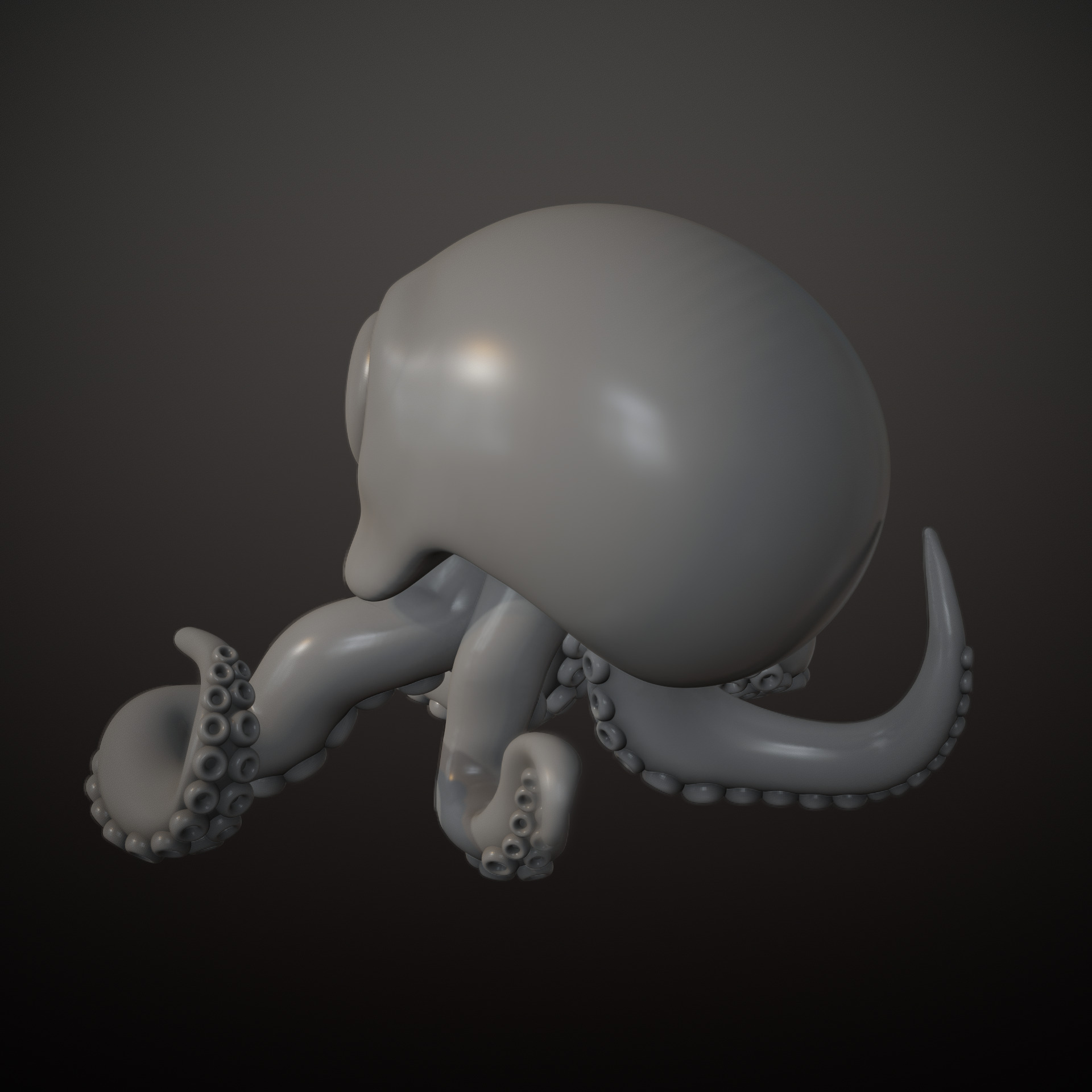 Octopus skull 3D print model_2