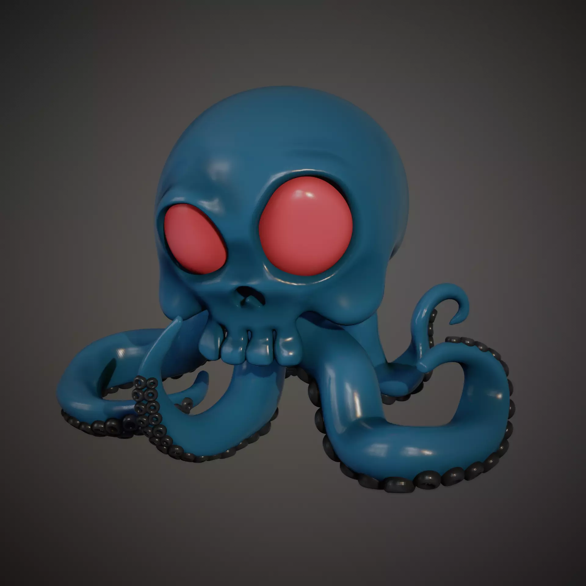 Octopus skull 3D print model_0