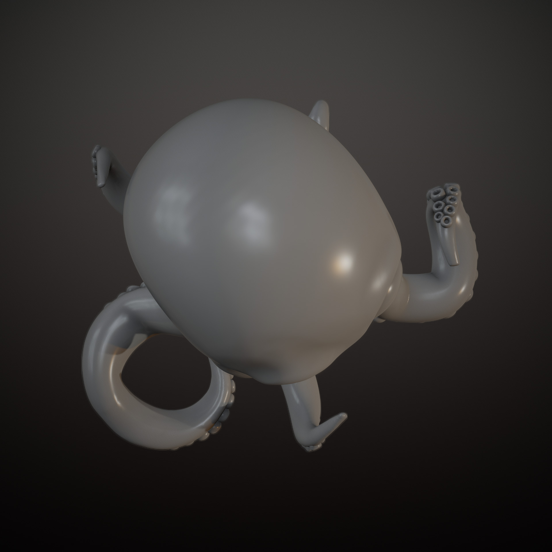 Octopus skull 3D print model_4