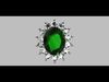 Oval Gemstone Earring 3D print model_1
