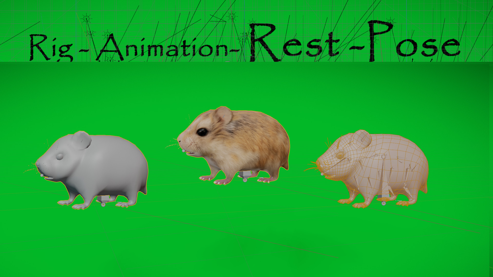 Roborovski Dwarf Hamster Low-poly 3D model_7