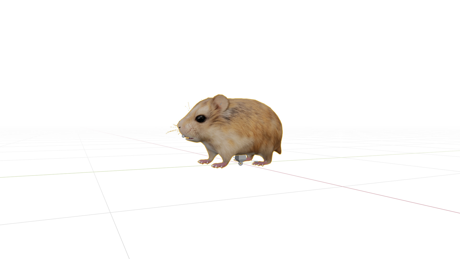 Roborovski Dwarf Hamster Low-poly 3D model_45