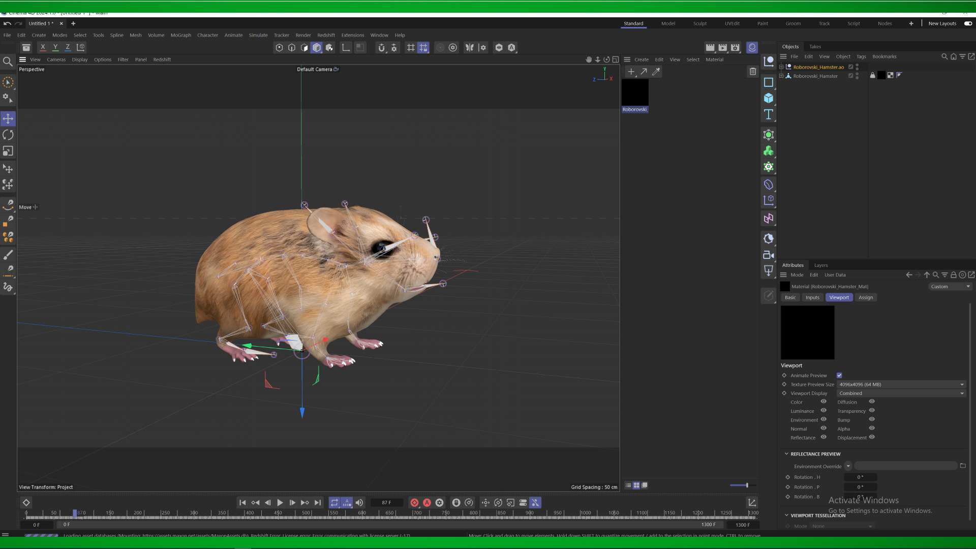 Roborovski Dwarf Hamster Low-poly 3D model_8