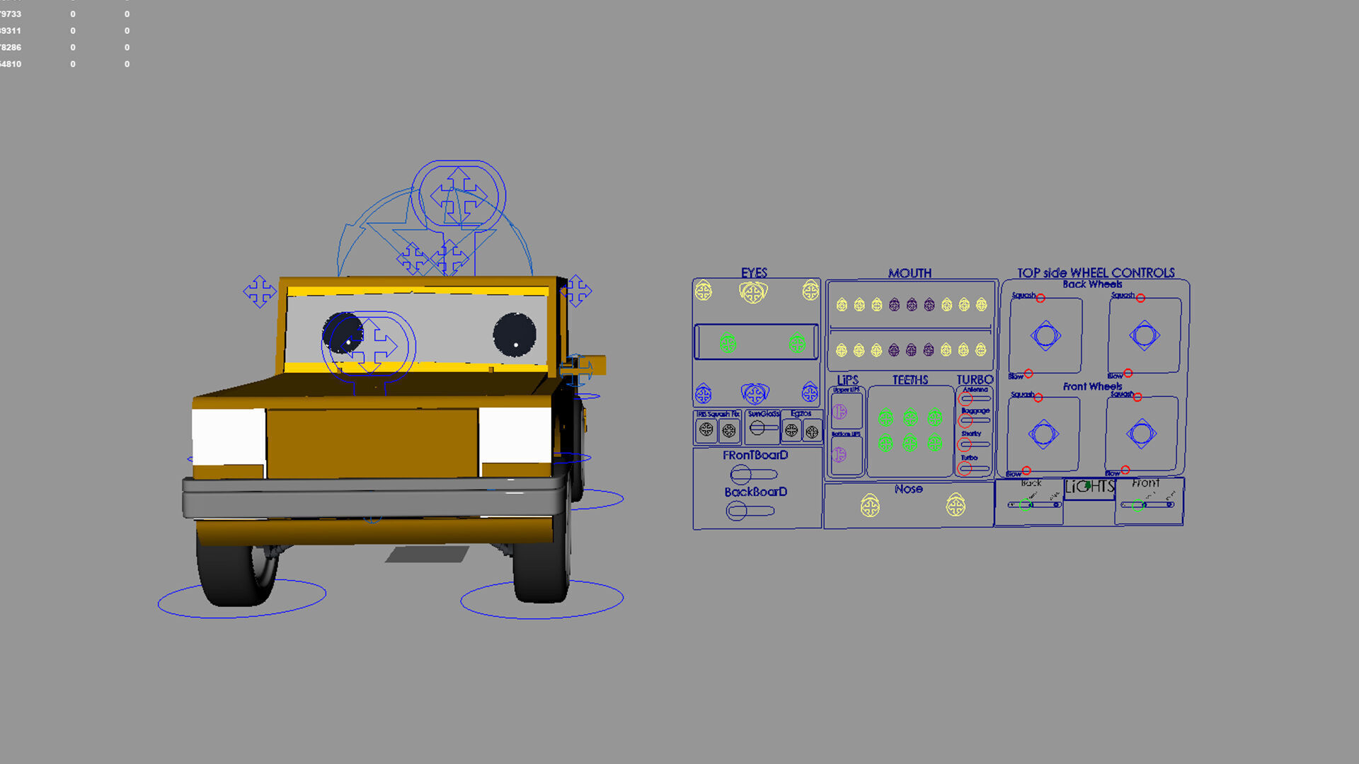 cartoon car rig model 3D model_5