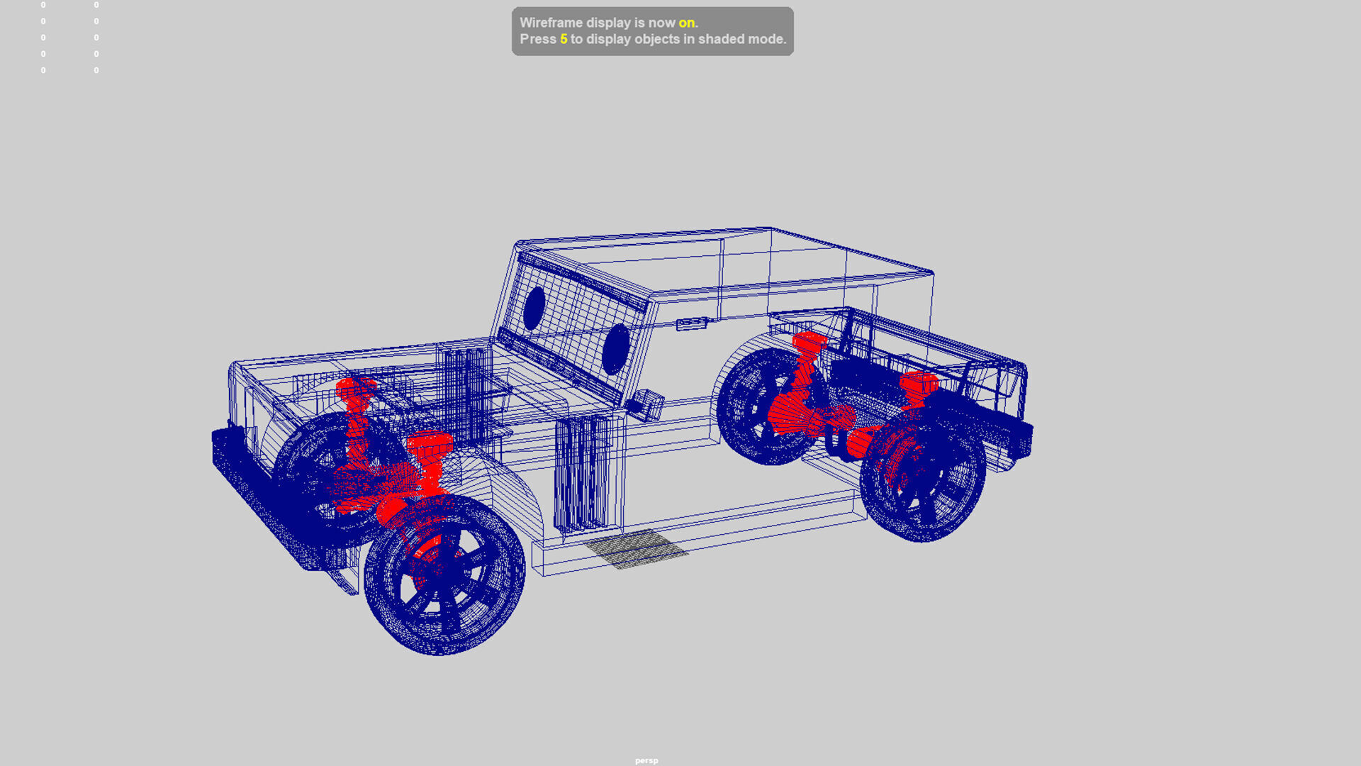 cartoon car rig model 3D model_7