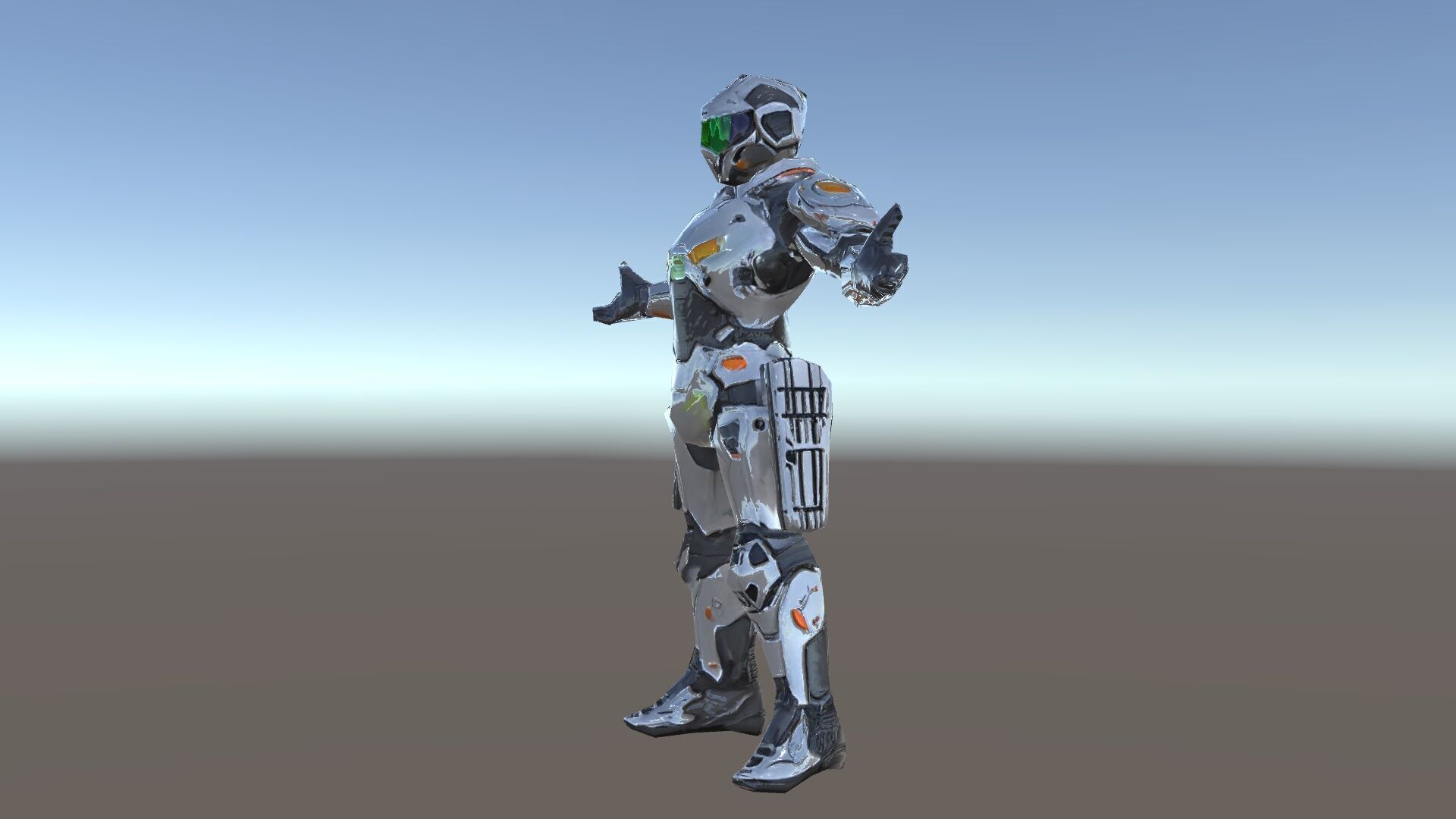 Futuristic Rigged and Animated Combat Robot Suit D Model Low-poly 3D model_35