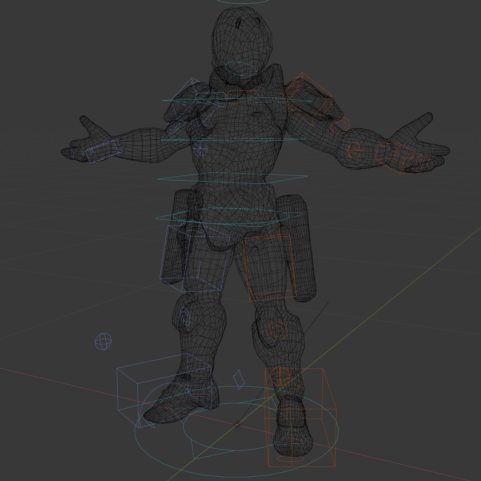 Futuristic Rigged and Animated Combat Robot Suit D Model Low-poly 3D model_7