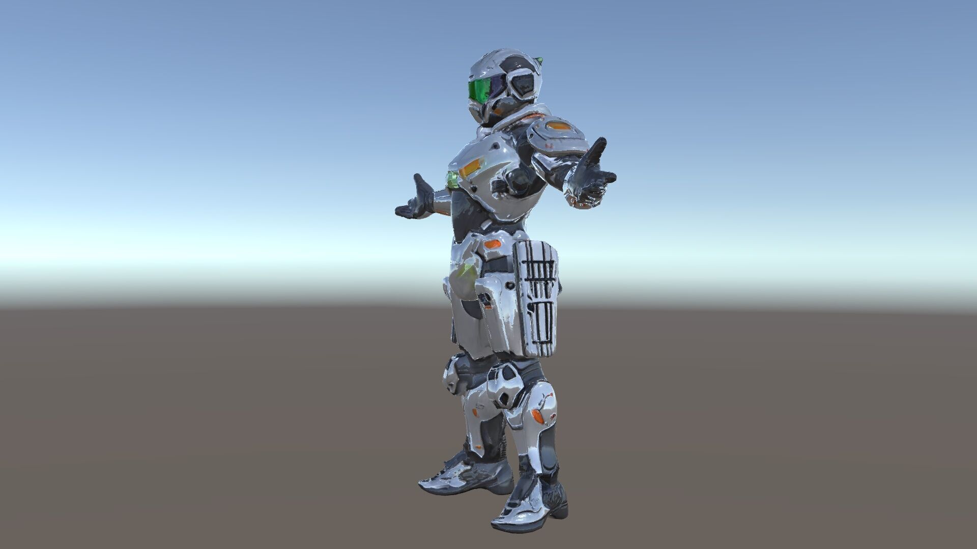 Futuristic Rigged and Animated Combat Robot Suit D Model Low-poly 3D model_39