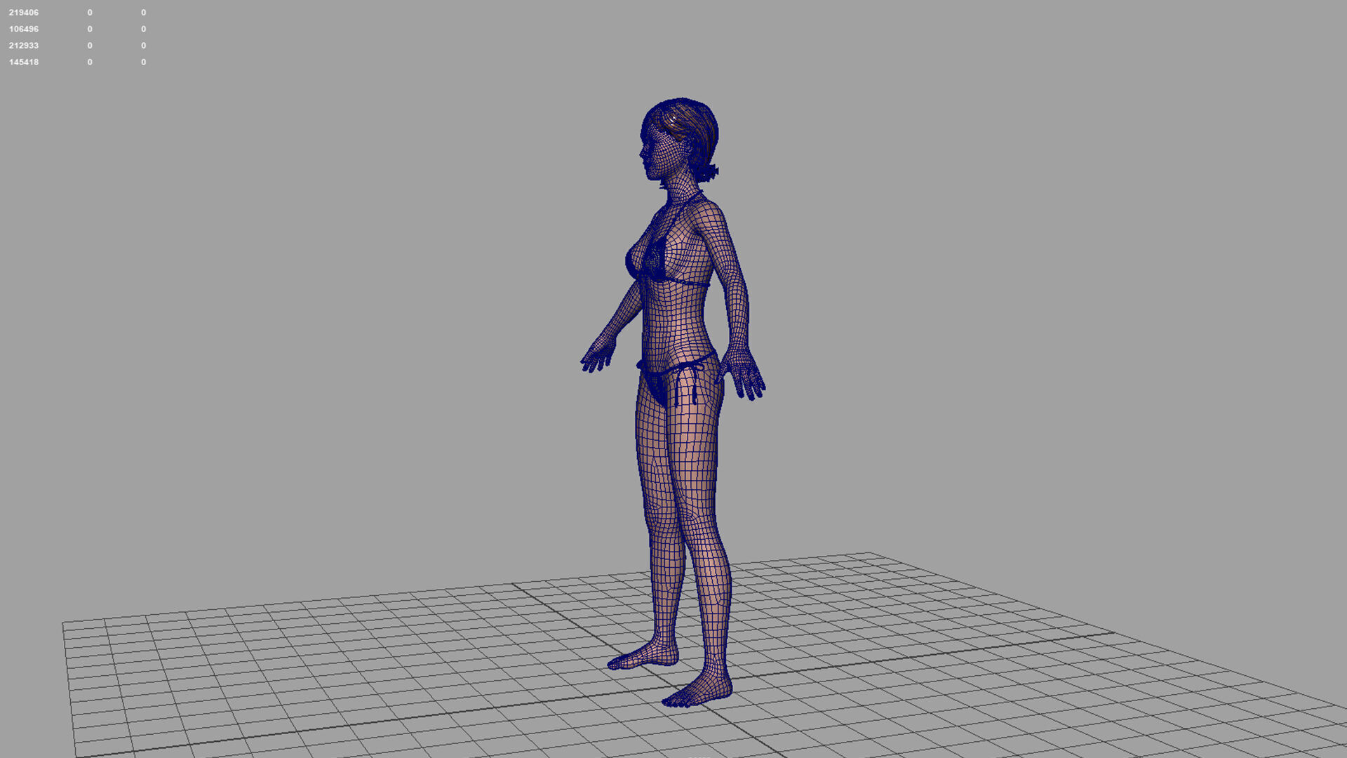 Realistic chinese japanese korean girl 3D model_6