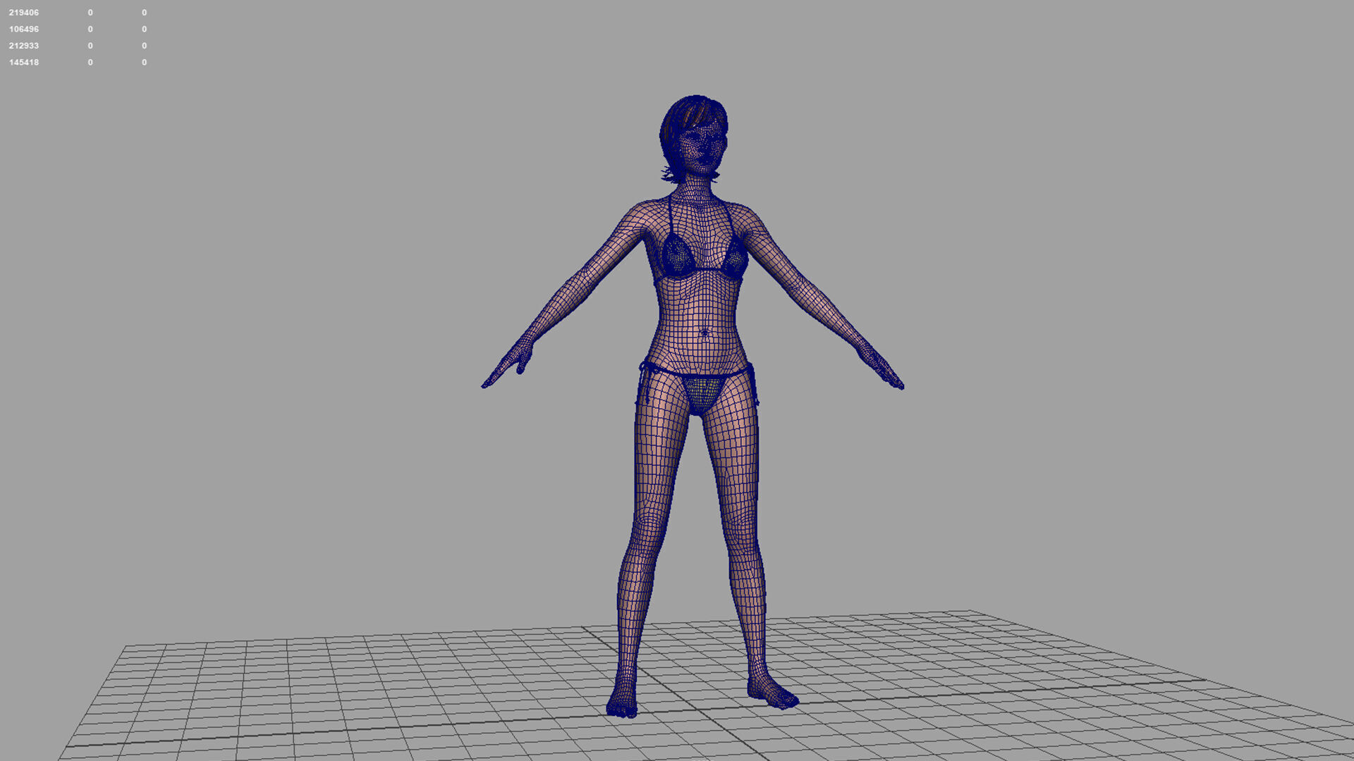 Realistic chinese japanese korean girl 3D model_7