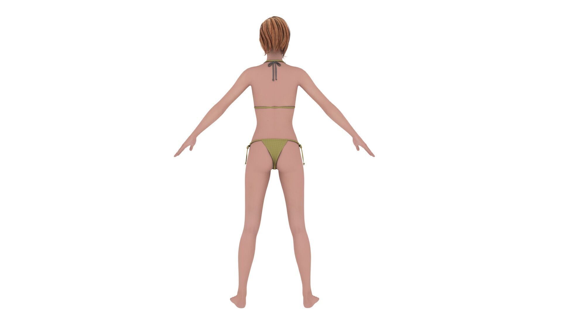 Realistic chinese japanese korean girl 3D model_3