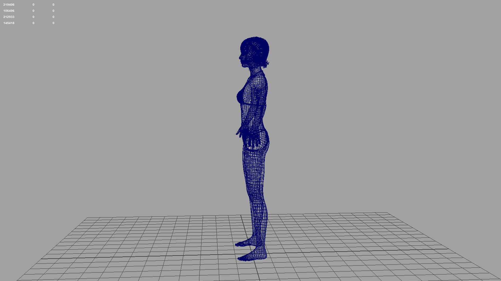 Realistic chinese japanese korean girl 3D model_5