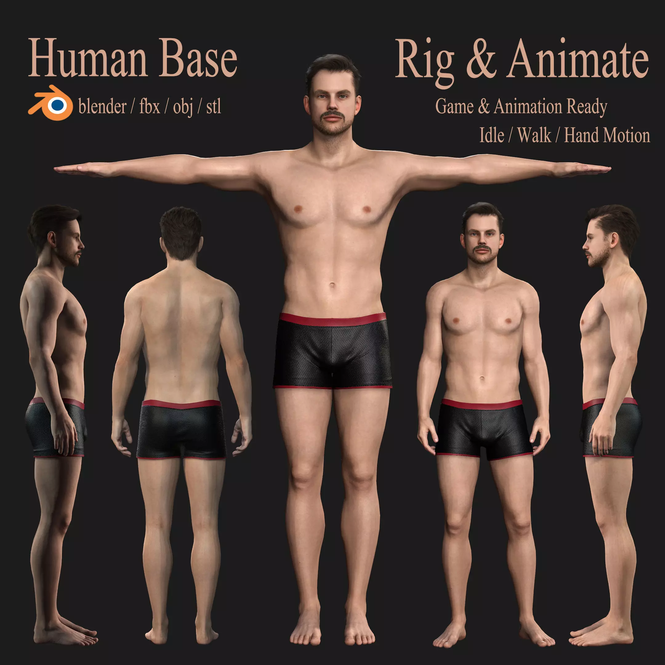 Human Base - Character 1 3D model_0