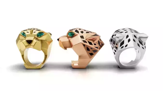 Panther Ring Head 3D print model