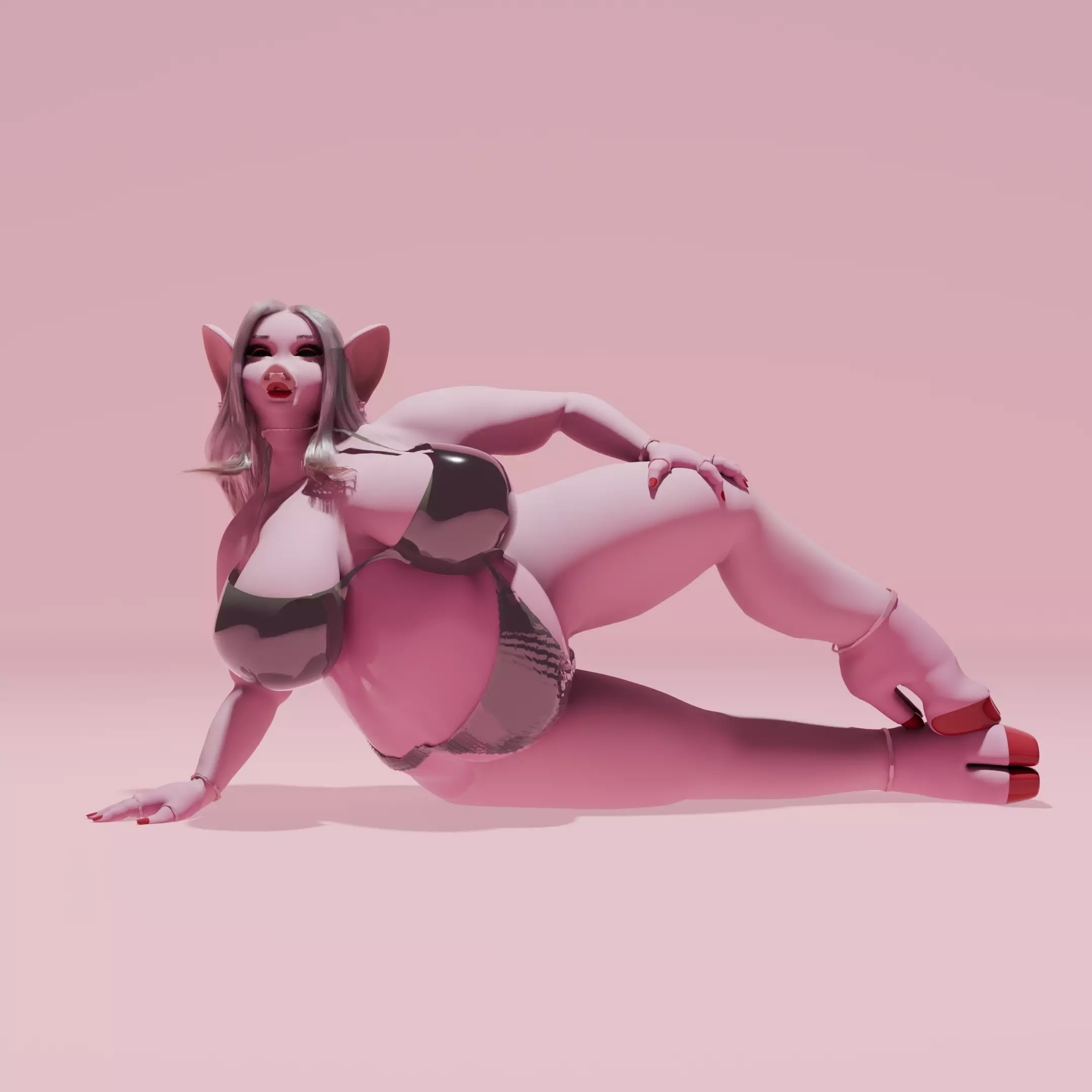 Porkscilla Free Rigged Stylized Character Free 3D model