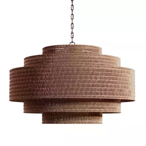 Paloma Chandelier Natural Rattan Light 3D model Paloma Chandelier Natural Rattan Light 3D model