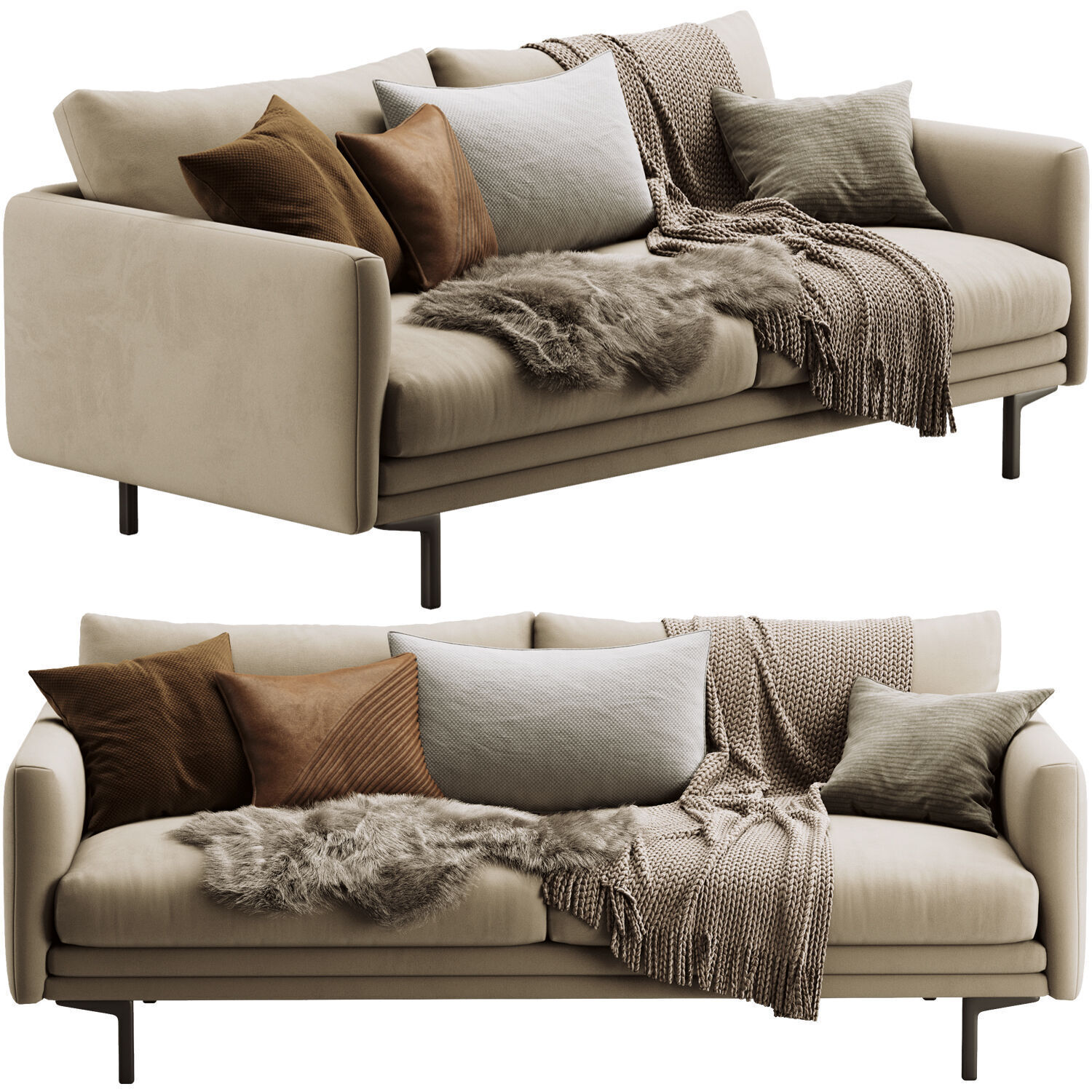 Bed Colection 04 - 10 Items 3D model_9