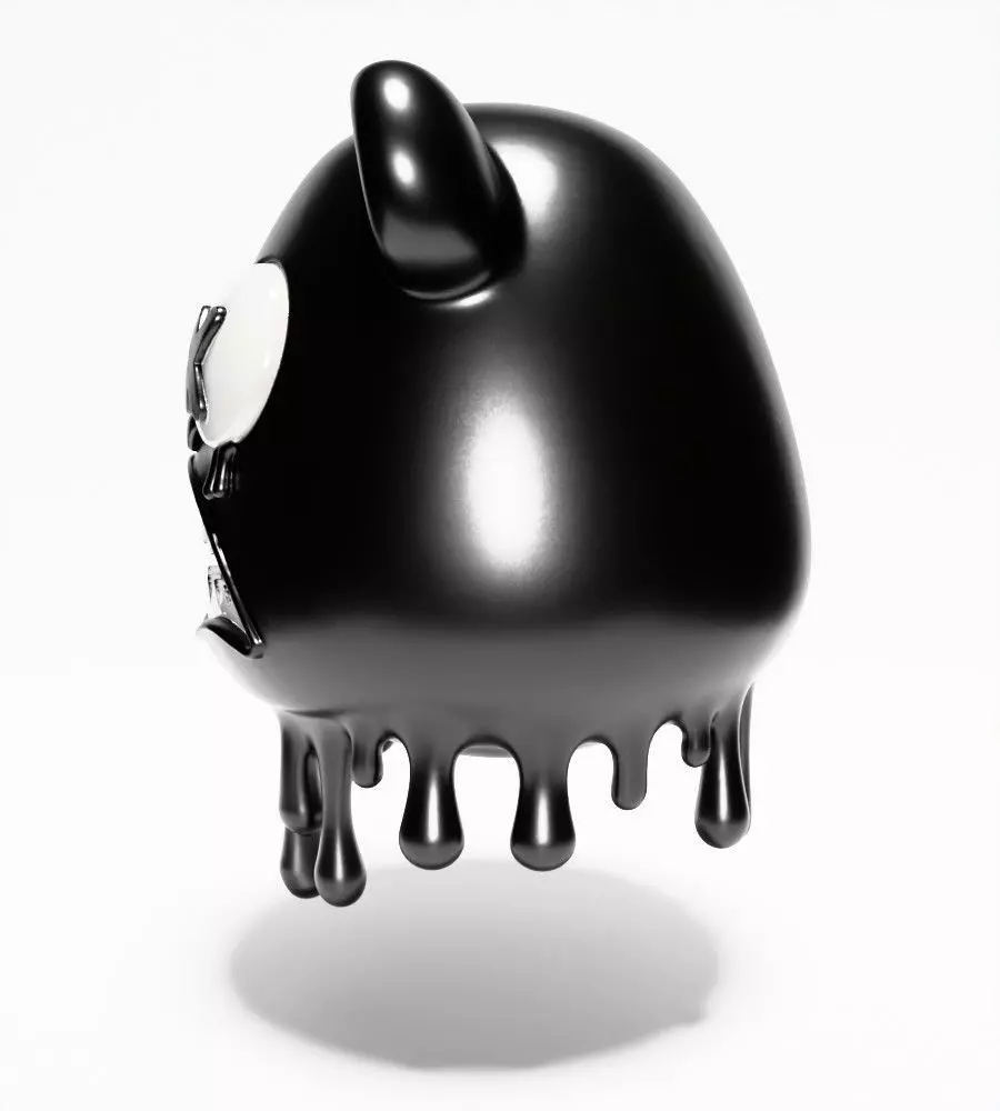 Drip Painting Melt Bear toy 3D print model_6