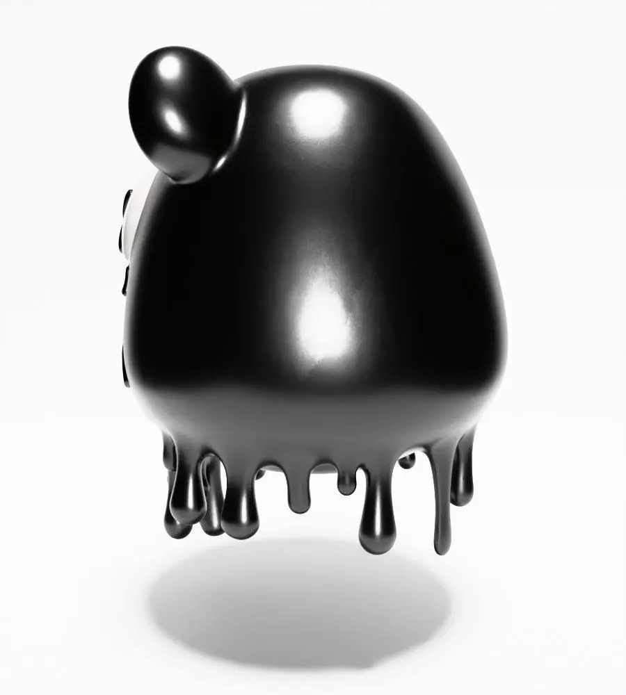 Drip Painting Melt Bear toy 3D print model_8