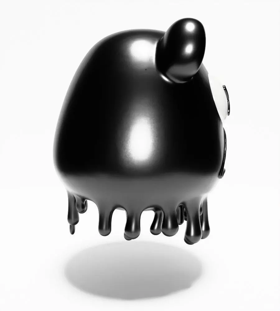 Drip Painting Melt Bear toy 3D print model_16