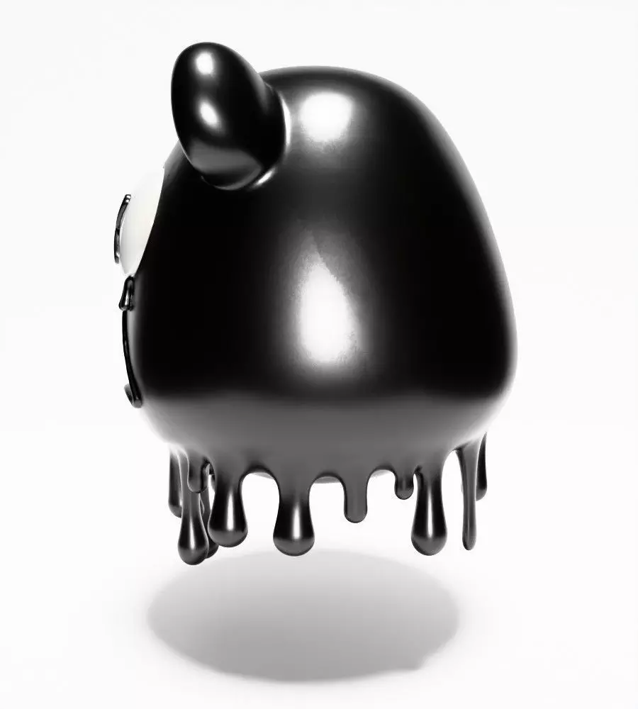 Drip Painting Melt Bear toy 3D print model_7