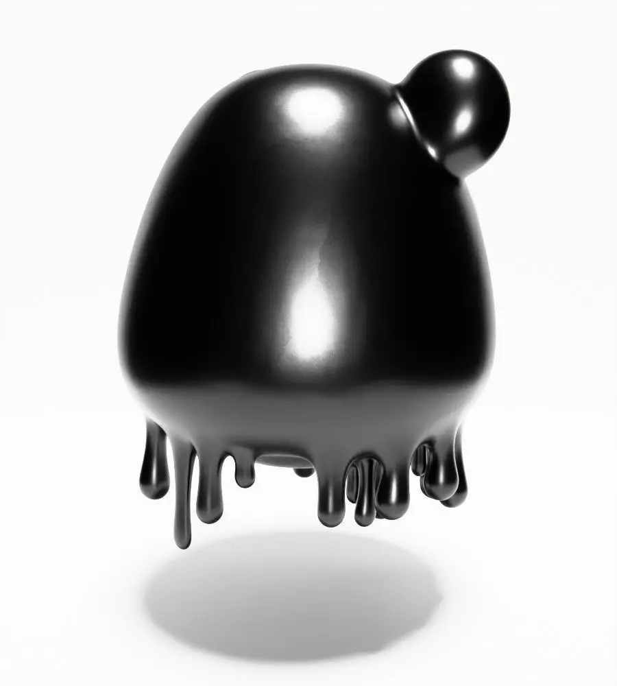 Drip Painting Melt Bear toy 3D print model_14