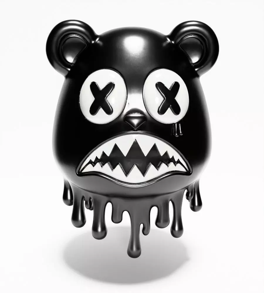 Drip Painting Melt Bear toy 3D print model_22