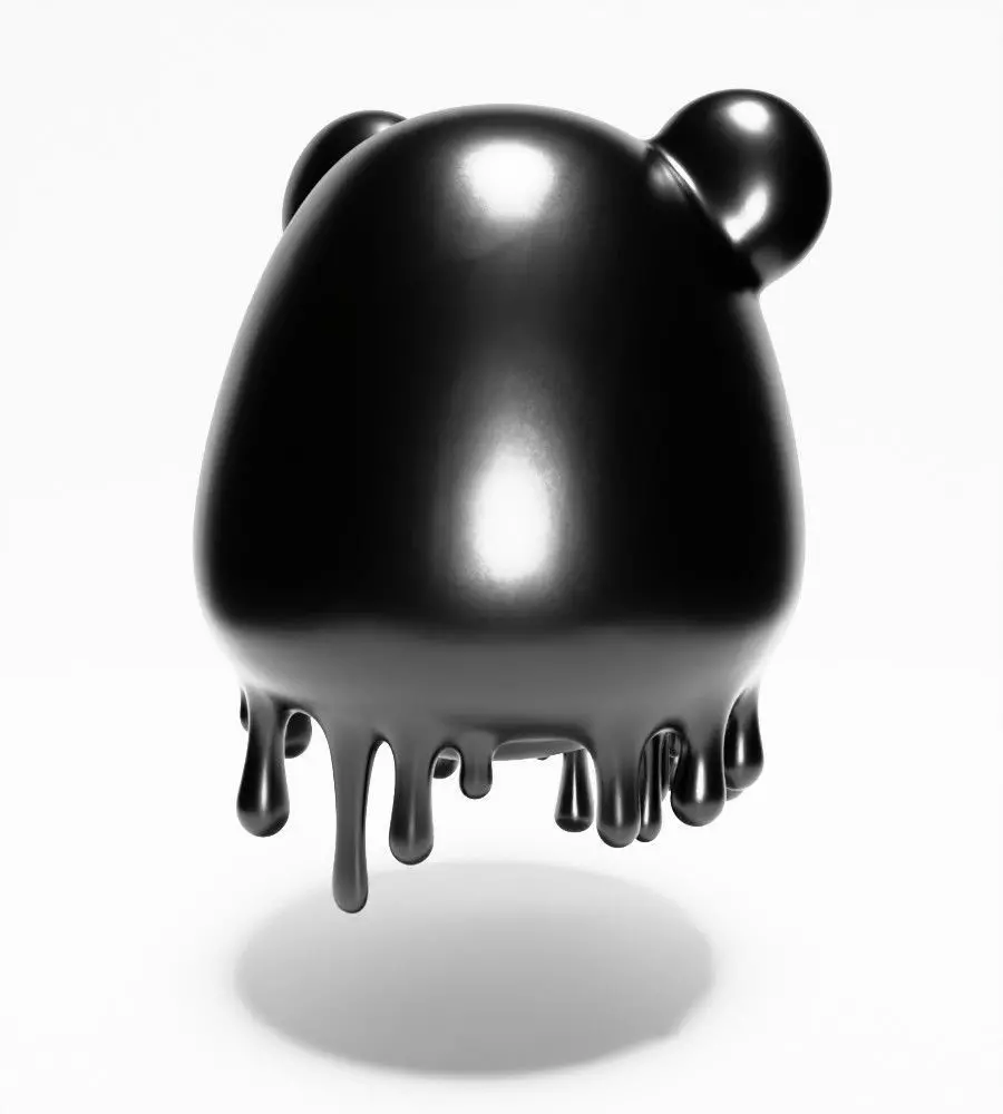 Drip Painting Melt Bear toy 3D print model_13
