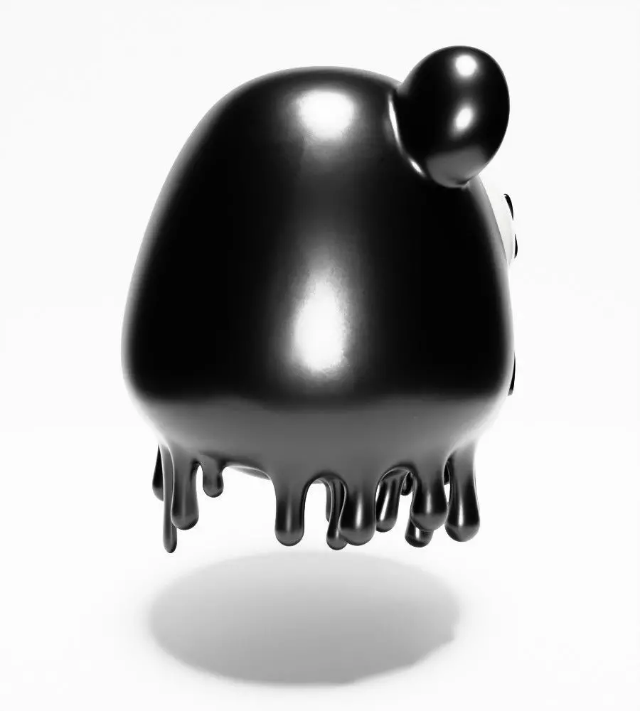 Drip Painting Melt Bear toy 3D print model_15