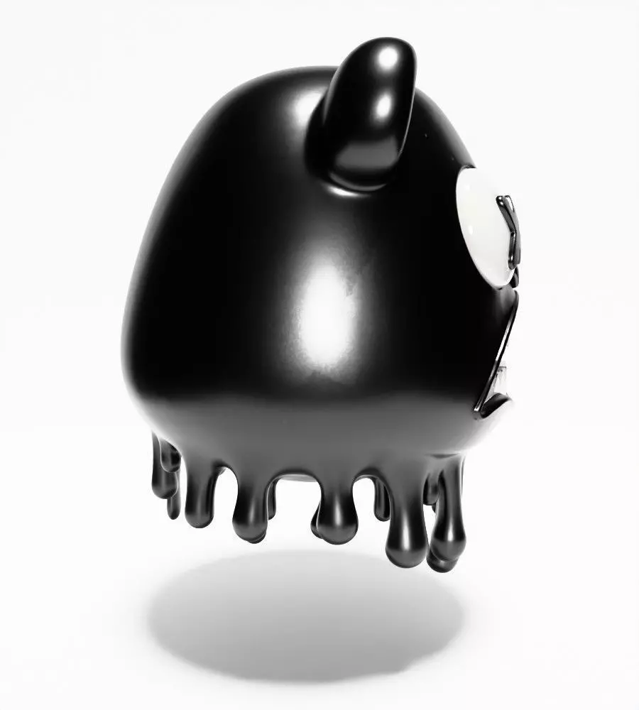 Drip Painting Melt Bear toy 3D print model_17